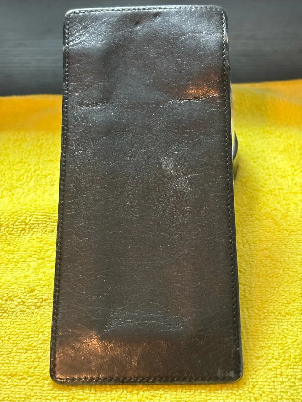 Authentic Vintage LOEWE Anagram Smooth Leather Glasses Case Sleeve – Black